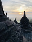 Borobudur temple at sunrise