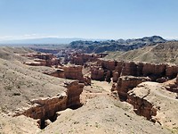 Charyn Canyon, beautiful view on the top of the Canyon