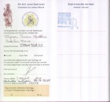 Stempelkaart Nederlands genootschap met 1e stempel