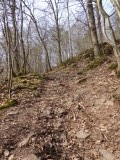 Moeilijk pad Sentier des Cretes.