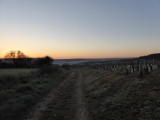 Het zonnetje komt op, nabij Vezelay.