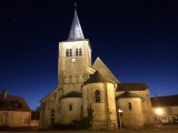Kerk Augy-sur-Aubois s'avonds.