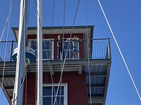 Uitzichttoren direct voor de boot