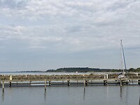 Zo werden we vanochtend wakker in Klintholm Havn