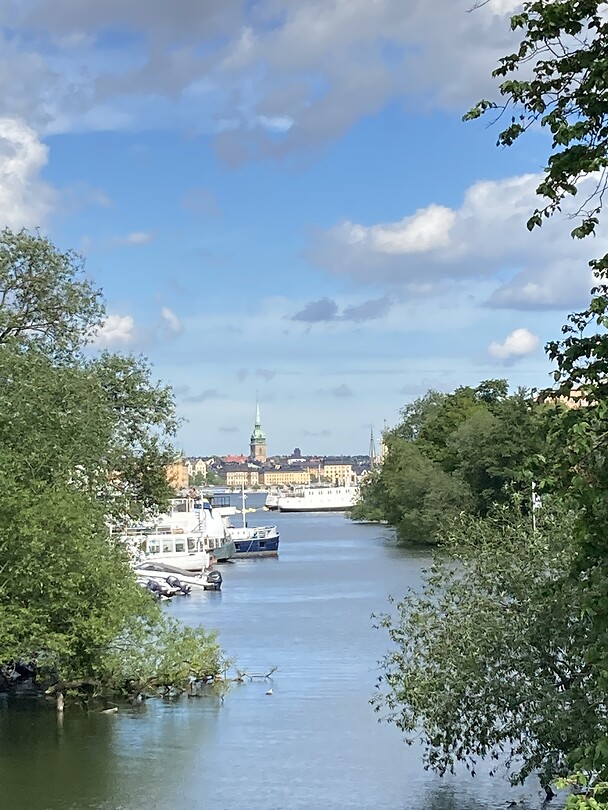 Doorkijkje vanaf het eiland Langholmen