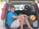 bas past op de auto
