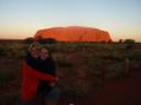 Uluru in zonsondergang