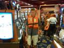 Reddingsoefening aan boord