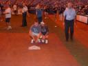Sarah en Bas in de bullpen