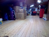 Zolder aan het einde van de vakantie