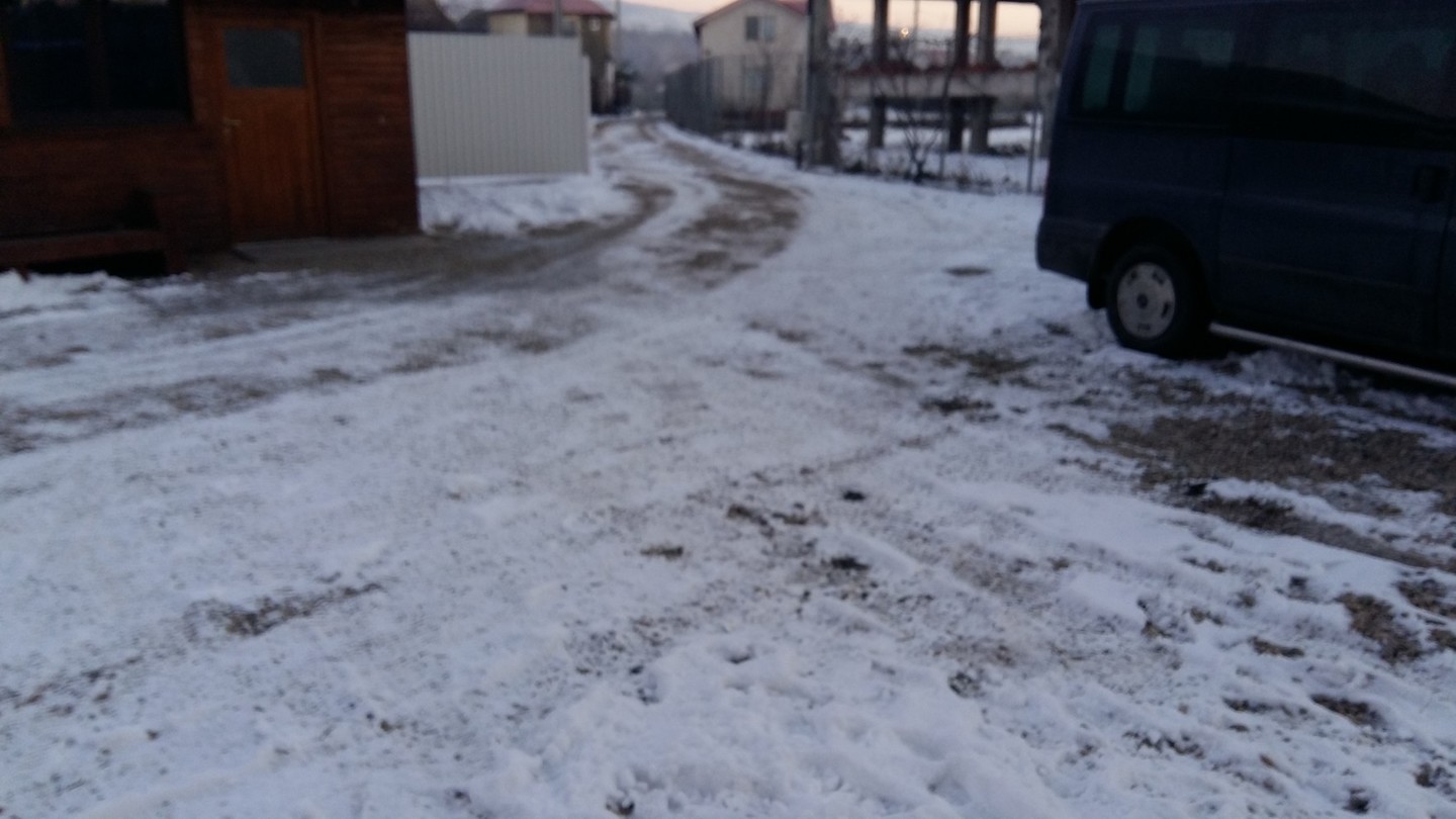 Sneeuw bij terugkomst