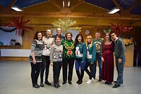 Team in kerst tenue