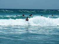 Bodyboarding waves