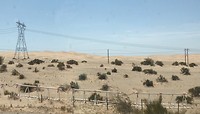 Sand dunes in desert