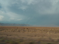 Landscape with dark sky