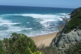 Een blik op de oceaan vanaf de Great Ocean Road