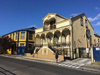 Huizen in Valdivia gebouwd door Duitse kolonisten