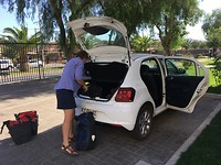 Laatste keer bagage inladen
