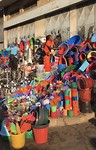 Kleurrijke straathandel in Tana