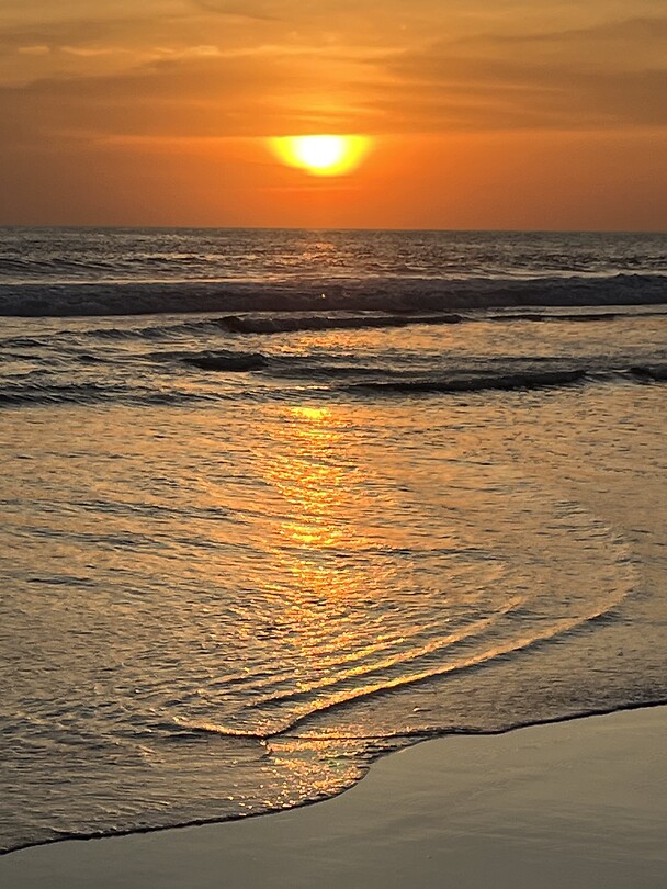 Zonsondergang boven de oceaan