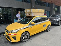 Taxi naar het vliegveld