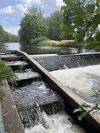 Stuw en vistrap in de Rur/Roer