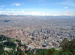 Uitzicht over Bogota vanaf mount Montserrat