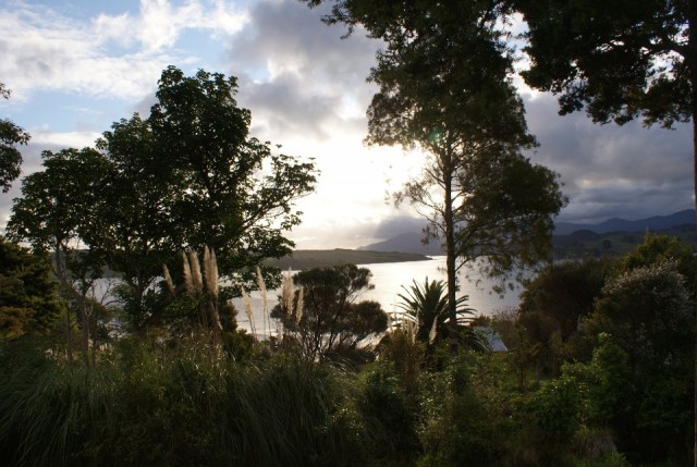 Uitzicht vanaf de campsite,  onderweg naar de Bay of Islands
