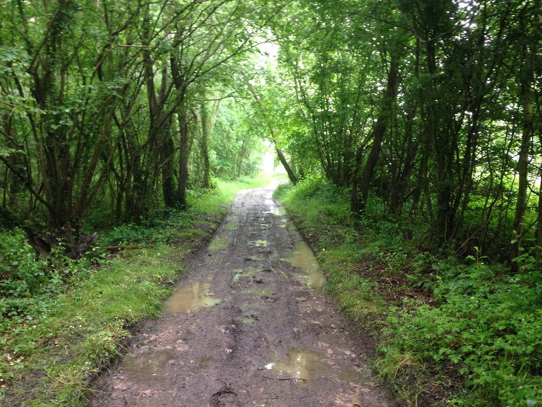 Il pleut. Op weg naar Campandre