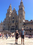 25 augustus 2018, aankomst bij de kathedraal in Santiago