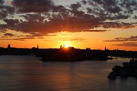 Zonsondergang boven Stockholm