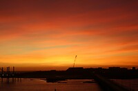 De zon is net onder