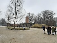 De gaskamer in kamp Auschwitz