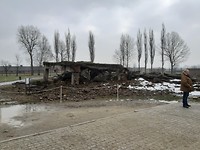 Birkenau, de overblijfselen van een van de vier gaskamers