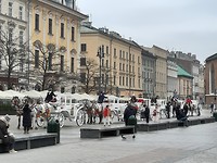 Koetsjes rond het Rynek Glówny plein