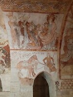 Prachtige fresco's in de kerk van Gargilesse
