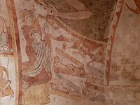 Prachtige fresco's in de kerk van Gargilesse