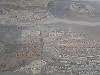 Deel van het mozaïek in Madaba
