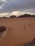 Zonsondergang in Wadi Rum