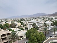 Uitzicht op Aqaba vanuit onze hotelkamer