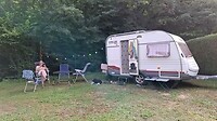 Onze plek op de camping in Caylus