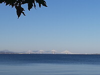 De Rio-Antirriobrug, de langste tuibrug ter wereld, bij Nafpaktos