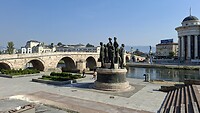 De stenen brug in Skopje