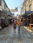 In de oude stad in Skopje