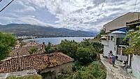 Uitzicht op het meer van Ohrid