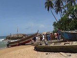 Aankomst vissersbootje