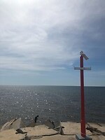 Eind van de pier bij Tutong