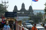 grens overgang naar cambodja