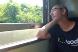 in de trein