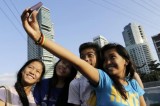 Selfies tourists